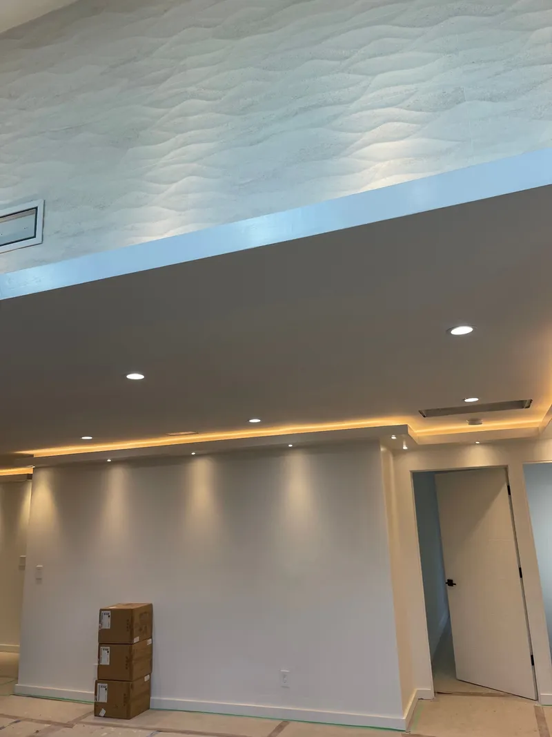 Recessed LED and cove lighting installed in a modern room — East Bay Electrical